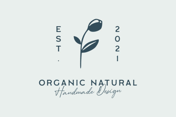 Elegant Hand Drawn Floral Logo Premium