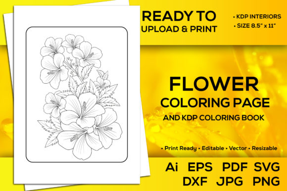 Floral Coloring Page N Kdp Coloring Book