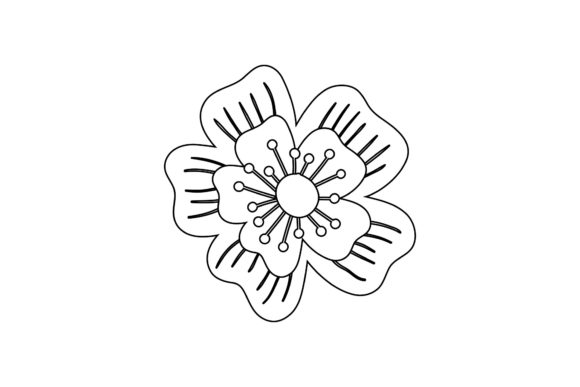 Floral Drawing Pattern Outline