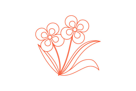 Floral Flowers Illustration Line Style