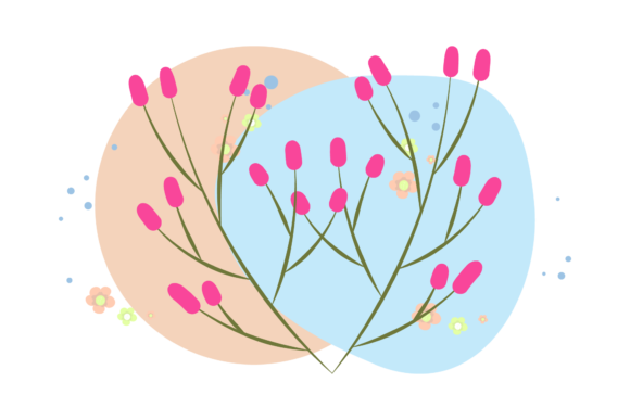 Floral Modern Vector Abstract Background