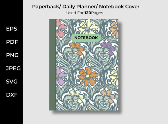 Floral Pattern KDP Notebook Cover