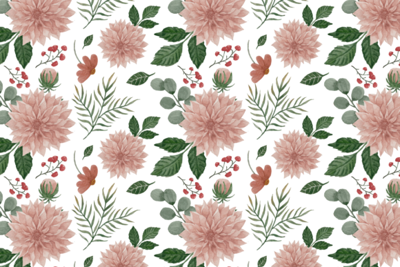 Floral Watercolor Pattern Vol.6