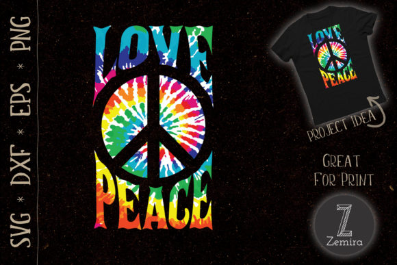 Love Peace Retro 70s Floral Hippie Peace