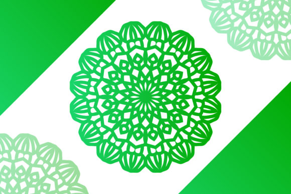 Mandala Floral Gradient Line Background