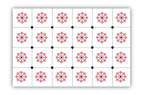 Seamless Floral Pattern Red Black