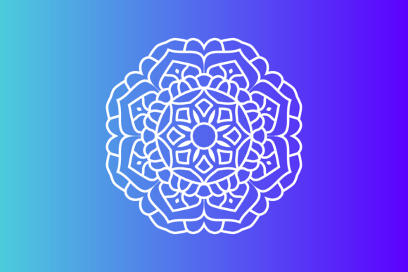 White Floral Decoration Mandala